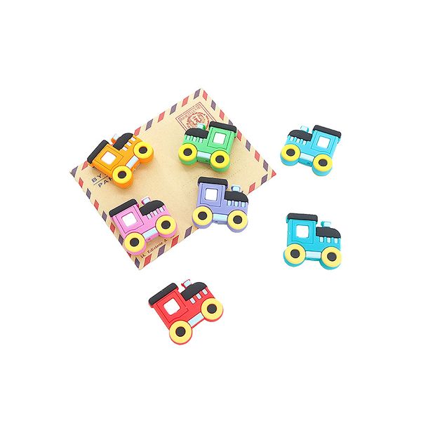 

chenkai 7pcs silicone train teether beads baby nursing pacifier bpa diy soothing pendant bracelet necklace toy accessories
