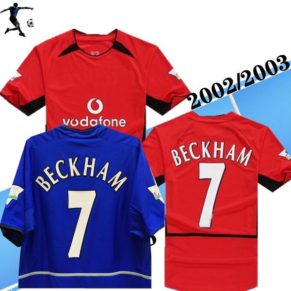 

2002 2003 2004 manchester retro soccer jerseys home away beckham v.nistelrooy giggs 02 03 united classic football shirt, Black;yellow
