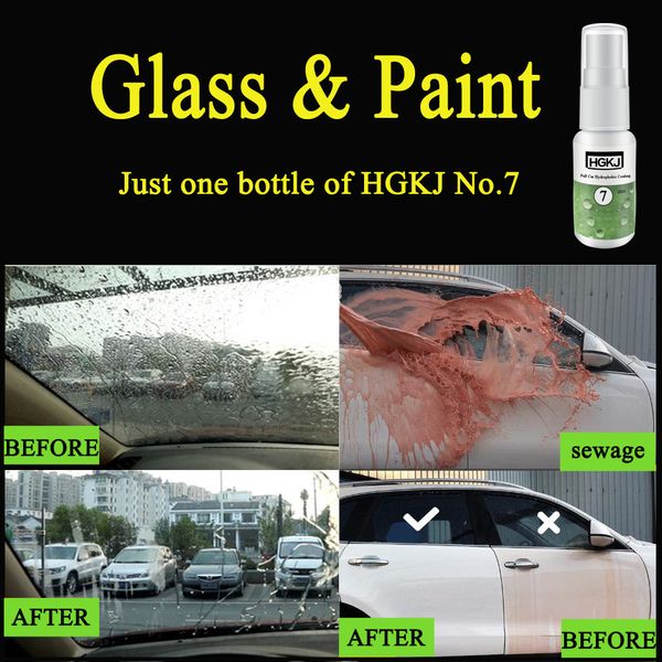 

20ml/50ml optional hgkj-7 20ml car hydrophobic coating waterproof agent for windshield glass cleaning rearview mirror