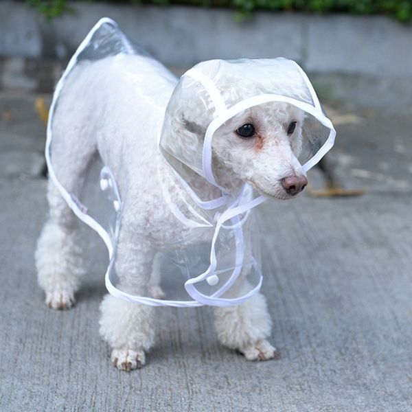 

pet rainy day travel equipment transparent pet dog raincoat summer clothes small waterproof fashion for puppy outdoor