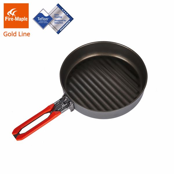 

fire maple gold line coating non-stick frying pan for camping hiking