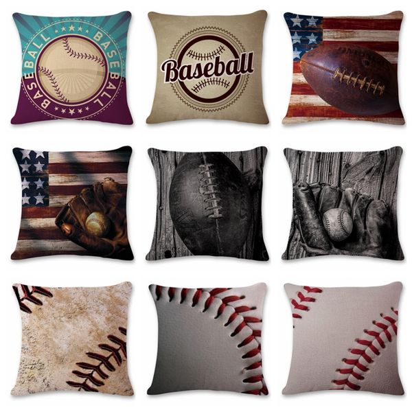 Baseball Pillow Covers Sports Decorative Pillow Cover Sofa Car