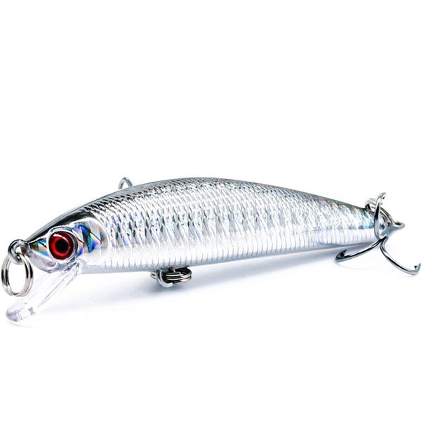 

1pcs качество лазерной minnow рыболовной приманка 7.5g 8.5cm жесткий воблер воблер искусственного floating джеркового троллинг bass isca кар