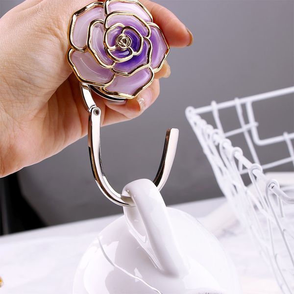 

portable table desk hanging clip folding handbag hook holder multi-color bag hanging hook purse bag folding umbrella clip hanger