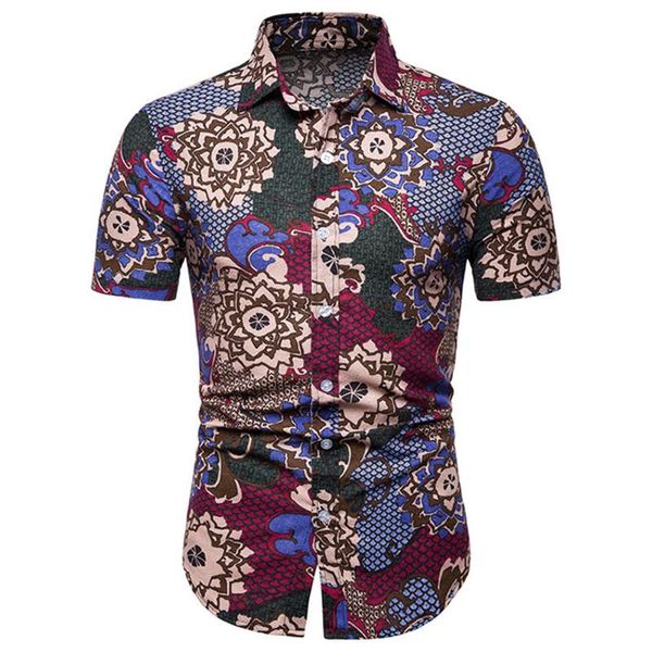 

big szie 5xl shirt men short sleeve hip hop streetwear novelty casual blusa party beach male shirts 2020 flower blouse, White;black