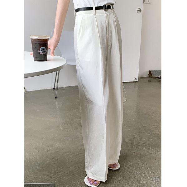 

mulan 2020 summer new original design wide-legged pants female train slacks, 8927, Blue