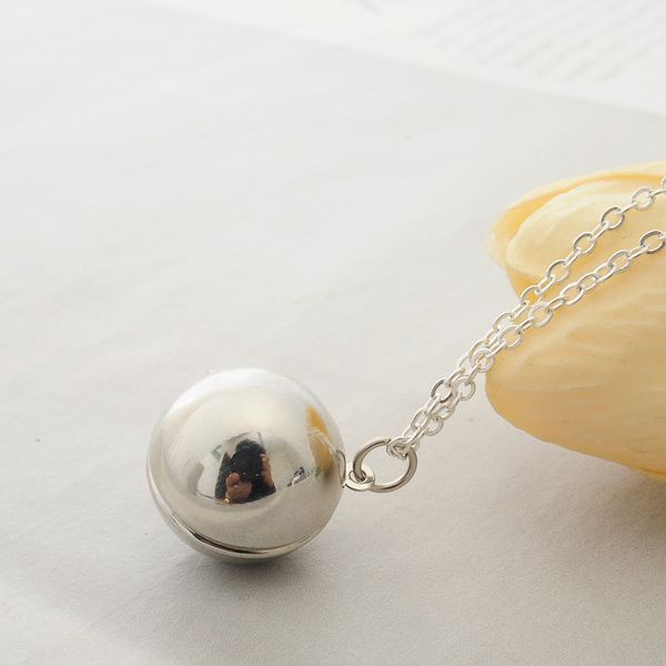 

fashion-box necklaces european and american necklaces secret information ball box necklaces, Silver