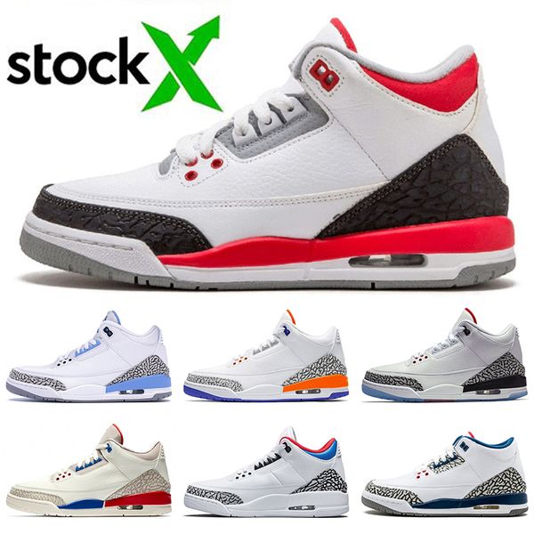 

stock x 2020 brand mens basketball shoes fire red unc 3 new seoul bure blue iinternational flight designer trainers sport sneakers 7-13, White;red