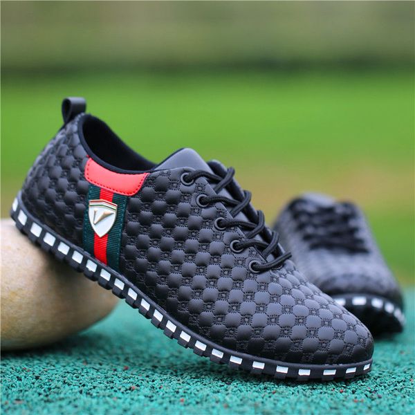 

мужская обувь водонепроницаемого дышащие спортивной обуви бизнес случайная белая мягкая поверхность мягкой подошва дышащей, Black;red