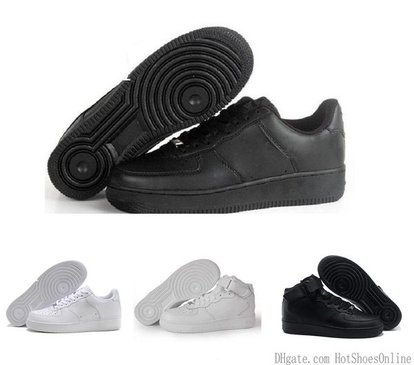 

2019 men women one 1 running shoes low cut all white black triple outdoor trainers sneakers size 36-45