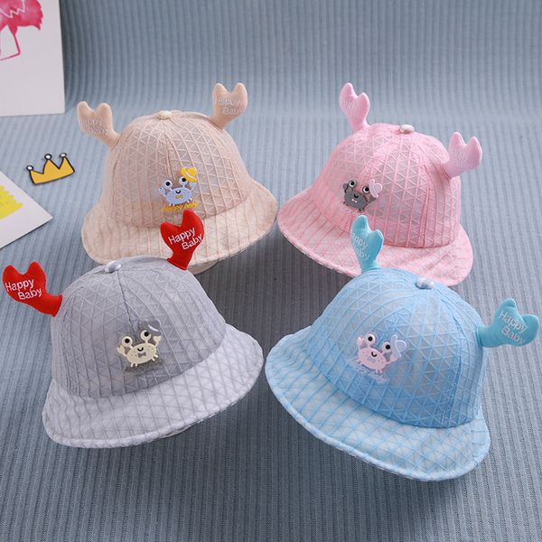 

baby sunhat boy cute fisherman hat baby child, Yellow