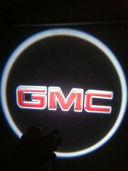

2pcs для GMC Призрачный Shadow Cree Led Добро пожаловать Проект свет двери автомобиля Логот