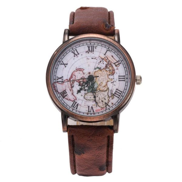 

tz#501 retro men women watch design analog quartz watch ing, Slivery;brown