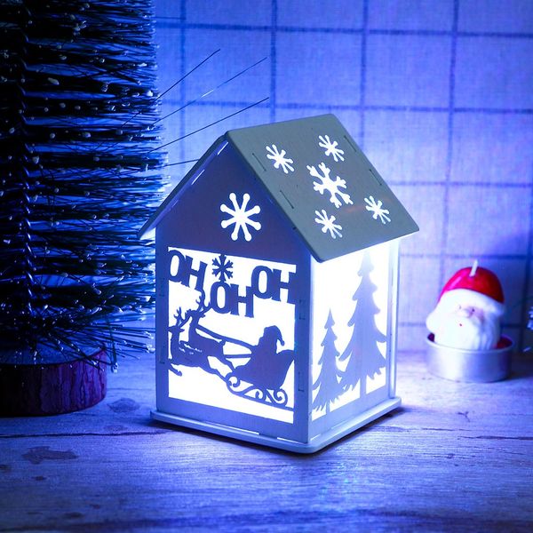 

small wooden led house lighted cabin for party wedding decoration christmas toy 2019 new