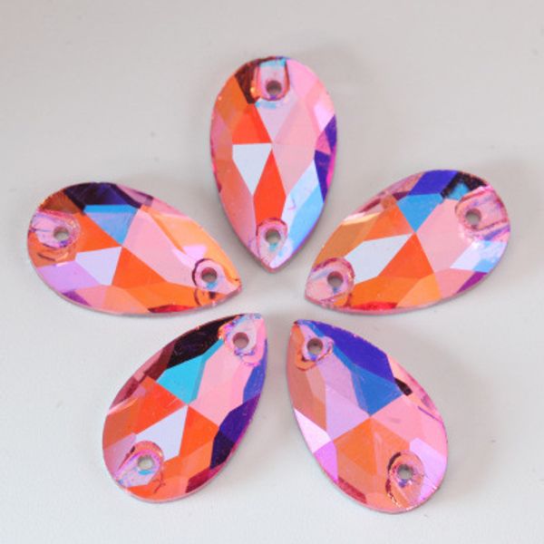 

mei красный ab водослива форма rhinestone кристалл 2 отверстия свободные стразы шить-на одежда швейные аксессуары diy ремесла sew-on luxury, Black