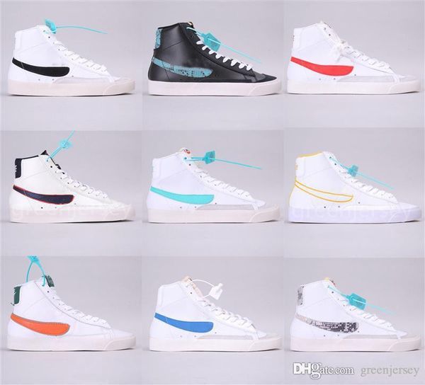 

casual skateboard men women w blazer mid 77 vntg we suede blazers mid mens running shoes white yellow designer sport sneakers size 36-44