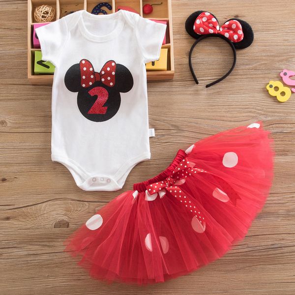 

fancy mouse dress for baby 2nd first birthday party baby girl clothing infant dresses for girls christening gown outfits, Red;yellow