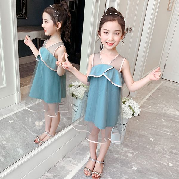 

new fashion girl dresses 2020 summer chiffon kids dresses children clothing princess party dress for girls clothes vestidos, Red;yellow