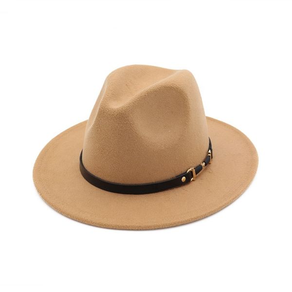 

осень зима британская простая мода широкополая шляпа fedra