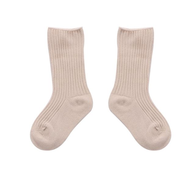 

3 pairs spring baby girl boy kids warm cute solid color soft cotton socks, Pink;yellow