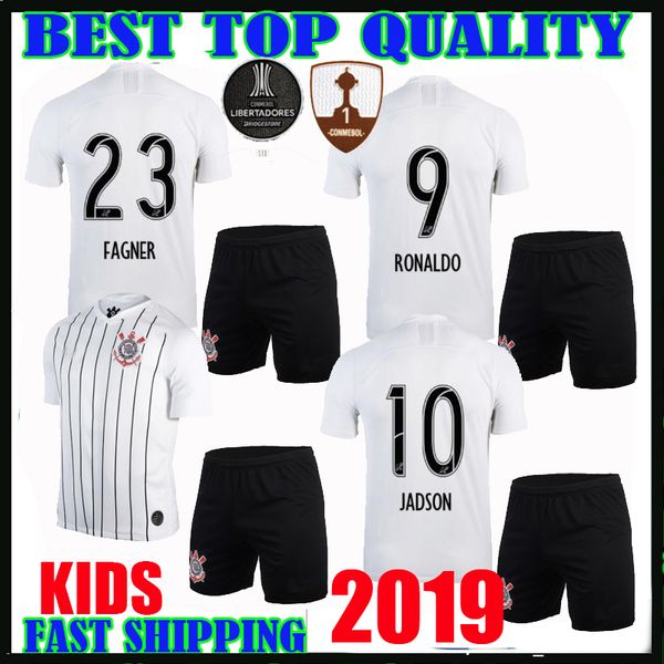 

2019 corinthian ronaldo in pired home kid kit occer jer ey fagner jonatha pedrinho jad on 19 20 ca io cami a child et football hirt