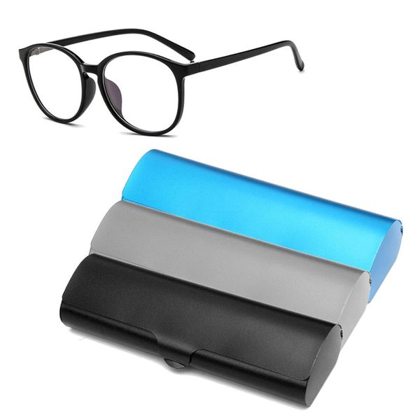 

3 colors matte slim hard metal glasses protection eyeglasses case spectacles holder box bag apparel eyewear accessories 15*5*3cm, Silver