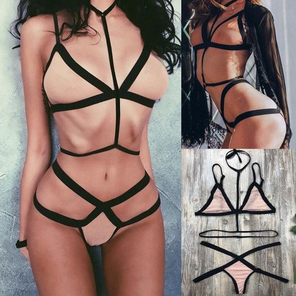 

women lingerie lace babydoll bra set underwear in thong sleepwear bra brief sets fashion women sets brassiere #w, Red;black