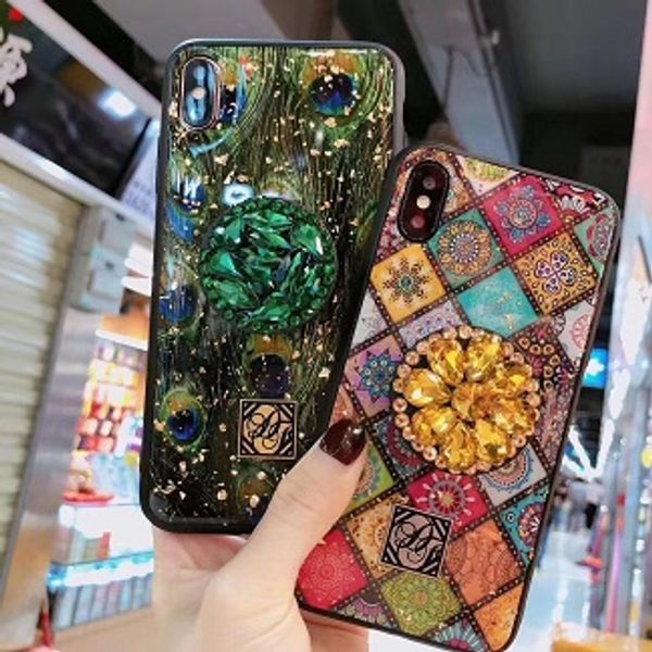 

for new iphone new styles bling epoxy phone case with phone stand for iphone 6 6s 7 8 plus 3d phone case dhl