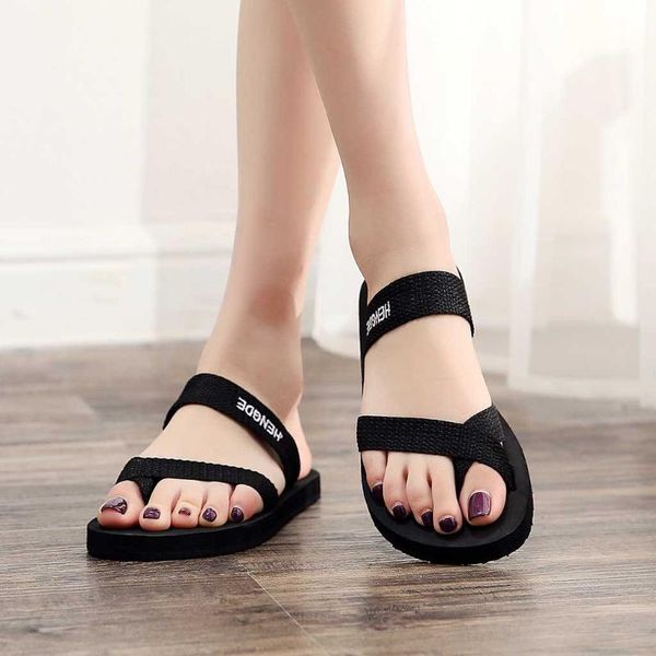 

summer women sandals new arrival non-slip flip flops sandals flat beach slippers shoes womens flat summer shoes woman, Black
