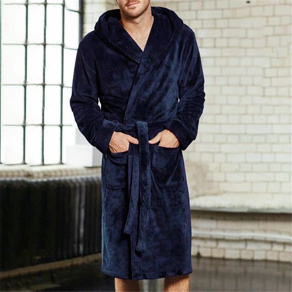 

warm men's big size, thicker hat bag and longer winter sleeping gown, Black;brown