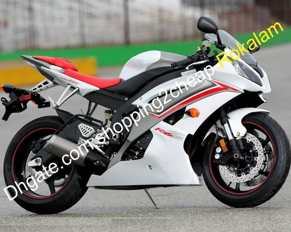 Para Yamaha YZF600 R6 YZF 600 Vermelho Branco Cinzento Moto Aftermarket Kit Fairing 2009 2009 2010 2012 2013 2014 - 2016 (moldagem por injeção)