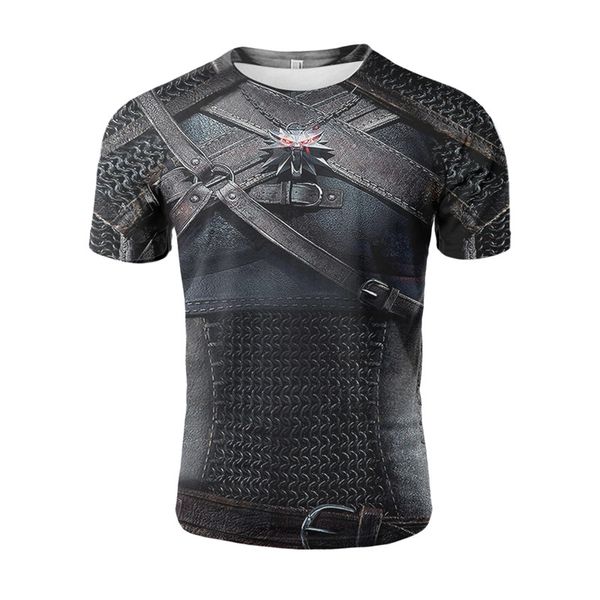 

yelite battle armor 3d print t shirt ancient roman warrior clothes cool hipster men summer short sleeve vintage style t-shirt, White;black