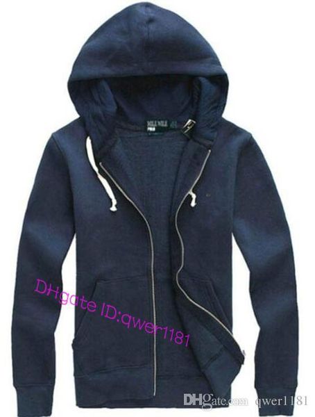 

small horse embroidery mens polo hoodies sweatshirts autumn winter casual with a hood sport jacket men's hoodies, Black;brown