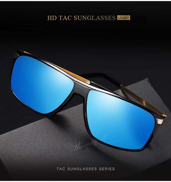 

fashion yunsiyixing sunglasses classic brand outdoor drivingblack anti-glare polarized driving eyewear for men/women uv400 ch01, Blue