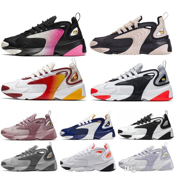 

2019 triple black m2k tekno zoom 2k men women running shoes creamy white race red royal blue designer sneakers mens sports trainer 36-45