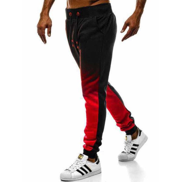 

2018 new style fashion men casual pants long trousers tracksuit fitness long with pocket high waist patchwork, Black