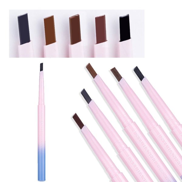

waterproof long lasting eyebrow pencil durable automatic rotation gradient eyebrow pen fine sketch non-marking square dye pen
