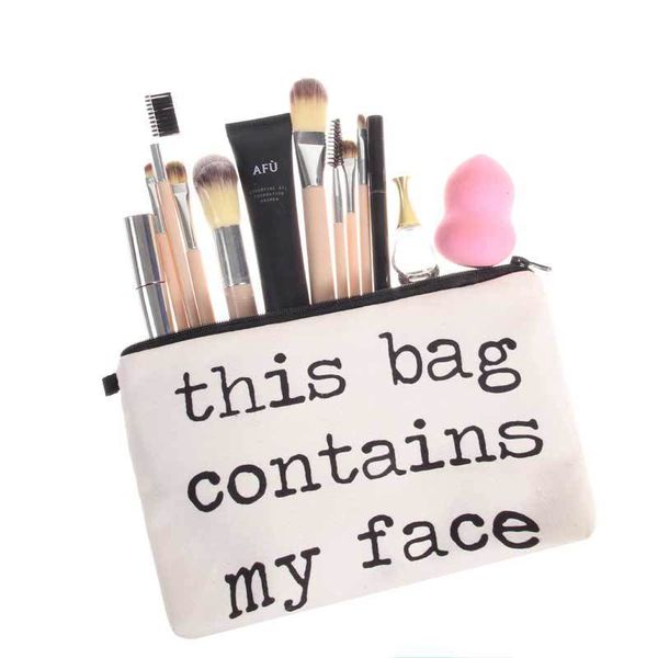 

designer makeup bag heat transfer printing cosmetic bag fashion women brand makeup bags this bag contains my face
