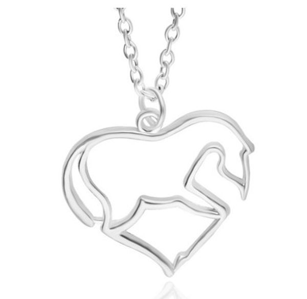 

pony pendant necklace charm fashion chain for mom from son daugter, mothers day gifts, Golden;silver
