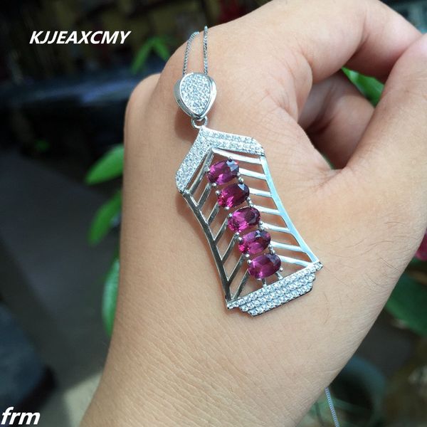 

kjjeaxcmy boutique jewelry,garnet group inlaid 925 silver ladies pendant female pendant wholesale send chain