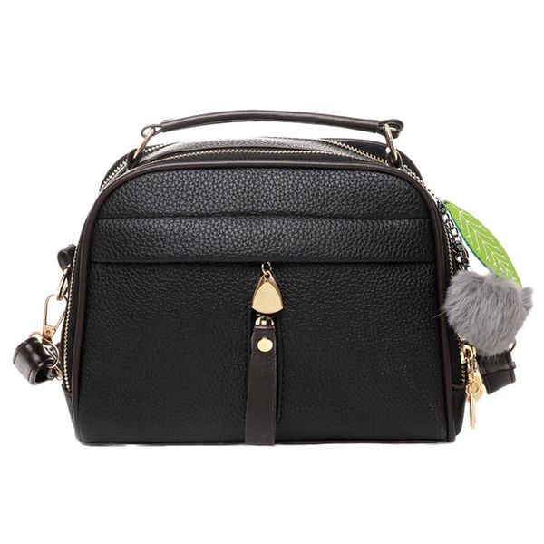 

women solid color crossbody bag hairball hnad bag shoulder messenger dropshipping bolsa de ombro das mulheres#40