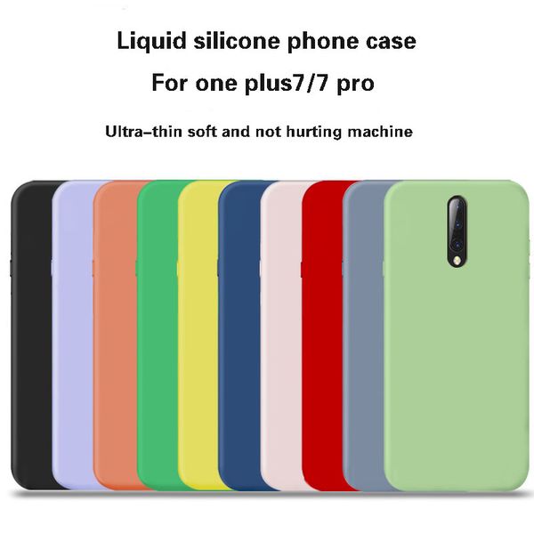

для один plus8 pro жидкий силикон случае телефон ультра тонкие случаи мобильного телефона мобильного телефона кремния крышка для oneplus 7