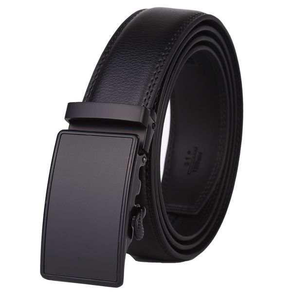 

lavemi men's real leather ratchet dress belt with automatic buckle,elegant gift box mens designer belts, Black;brown