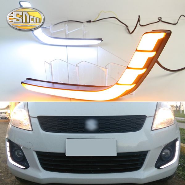 

for swift 2014 2015 2016,yellow turning signal style relay waterproof abs case car drl 12v led daytime running light sncn