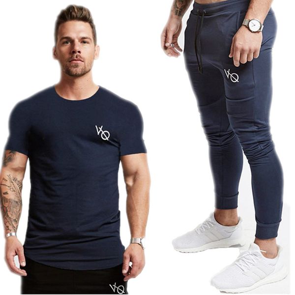 

Brand Spring Summer Mens Fashion Sportswear Shirt +Joggers Sets Clothes Track Tracksuits Male Set Size M-2XL