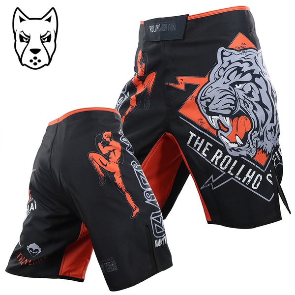 

men boxing pants printing shorts tiger fight grappling short pant kickboxing gel boxing muay thai pants thai shorts, Blue