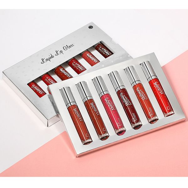 

6pc lip tint for women student's moisturizer dyeing lip fluid new long lasting lipgloss cosmetic w0717