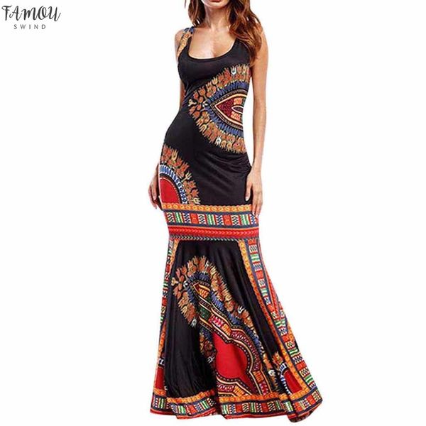 

summer beach maxi dress women deep o neck print party dress ladies bohemian dresses elegant long dress, Black;gray