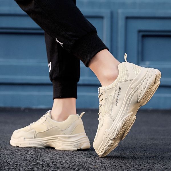 

lzj tenis masculino adulto 2019 spring summer ultra-light sneakers for men fashion mesh breathable vulcanized shoes male 39-44, Black