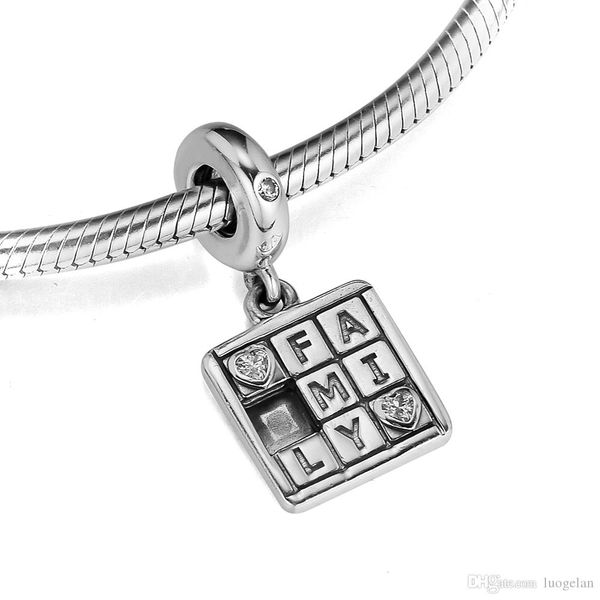 

2018 autumn 925 sterling silver jewelry family game night charm beads fits pandora bracelets necklace for women jewelry making, Bronze;silver